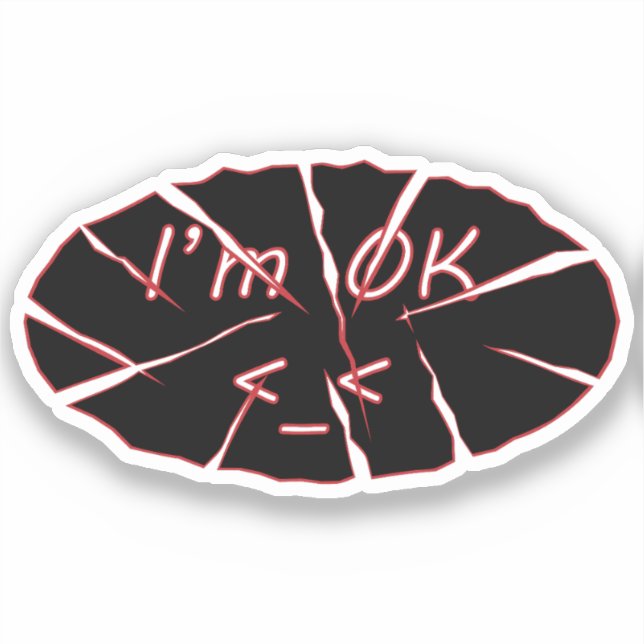 Ich bin okay Vinyl Sticker (Vorderseite)