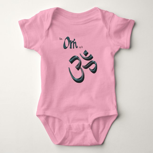 Ich bin OM-ish OM Baby Strampler (Vorderseite)