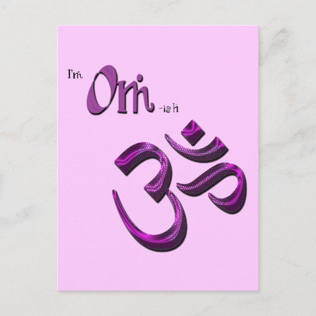 Ich bin Om-ish Om Symbol Om Postkarte (Vorderseite)