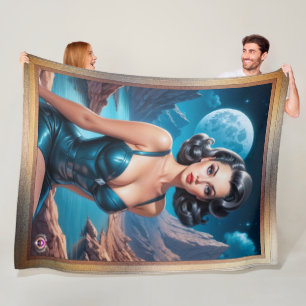 Ich bin On Vacation AI Concept Art von Xzendor7 Fleecedecke
