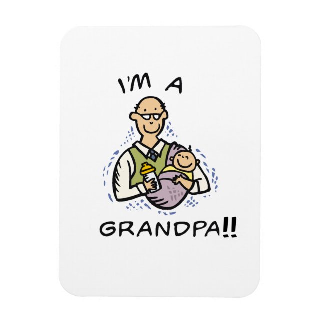 Ich bin Opa-Opa und Baby-Tshirts und Geschenke Magnet (Vertikal)
