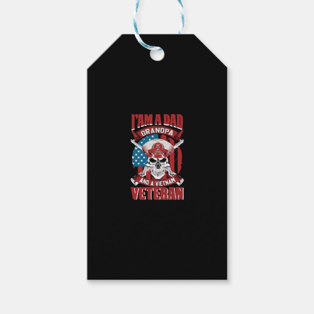 Ich bin Opa und Veteran Vietnam Geschenkanhänger (Vorderseite)