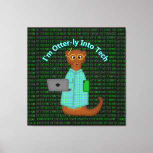 Ich bin Otter-lich in Technik verliebt Leinwanddruck