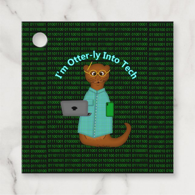 Ich bin Otter-ly in Tech Geschenkanhänger (Vorderseite)