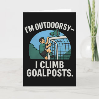 Ich bin Outdoor-Fan Ich klettere auf Torpfosten Fu Karte