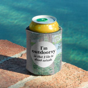 Ich bin Outdoorsy Lake & Woods farbenfroher Bleist Dosenkühler
