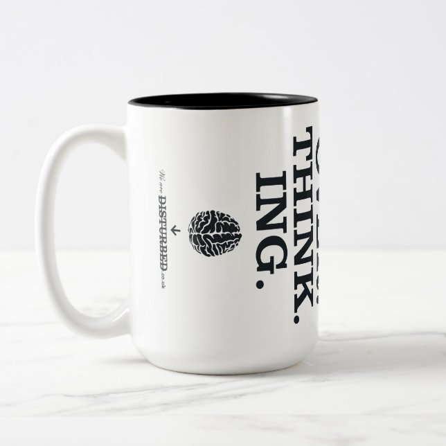 Ich bin Overthinking Zweifarbige Tasse (Links)