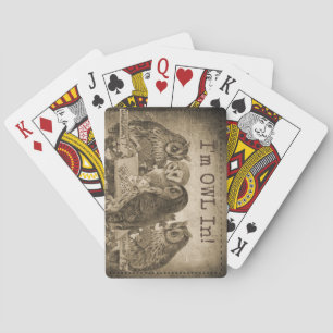 ICH BIN OWL IN (All In) Poker-Wortspiel Spielkarten