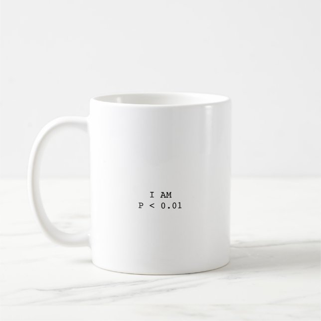 Ich bin P < 0,01 Psychologe Statistik Lustiges Ges Kaffeetasse (Links)