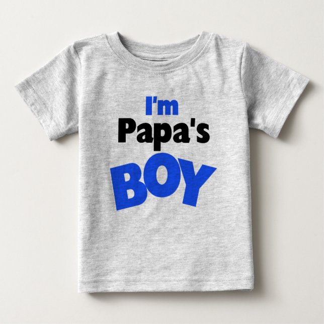 Ich bin Papas Junge Baby T-shirt (Vorderseite)