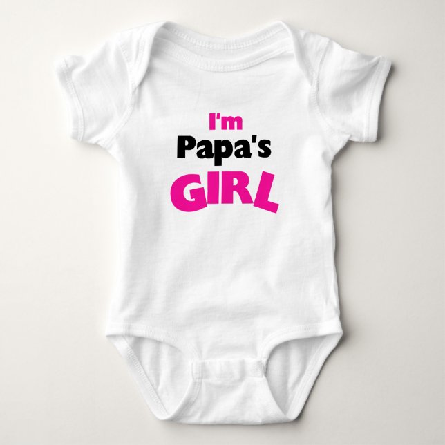Ich bin Papas Mädchen Baby Strampler (Vorderseite)