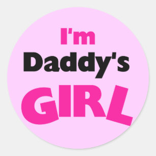 Ich bin Papys Girl Tshirts und Geschenke Runder Aufkleber