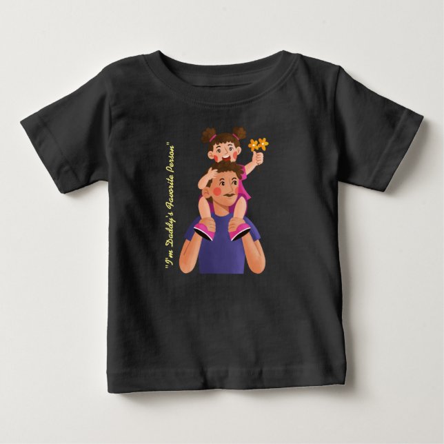 Ich bin Papys Lieblingsperson" Baby Fine Jersey Baby T-shirt (Vorderseite)