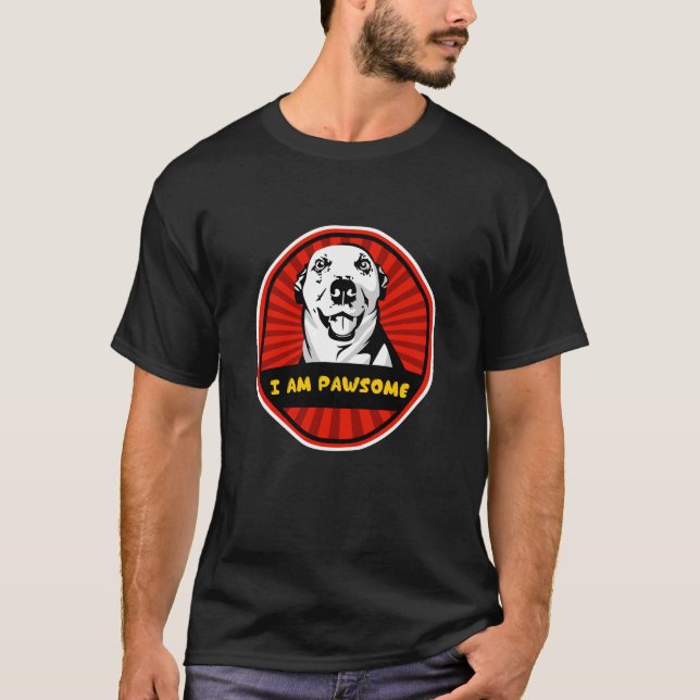 Ich bin pawsome T-Shirt (Vorderseite)