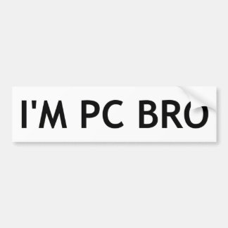 Ich bin PC Bro Autoaufkleber