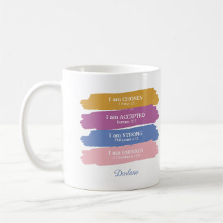 Ich bin Personalisierte Bibelverse Kaffeetasse
