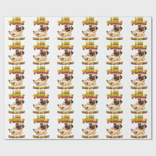 Ich bin Pibble wasch meinen Bauch Geschenkpapier
