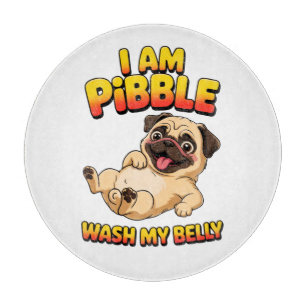 Ich bin Pibble wasche meinen Bauch Schneidebrett