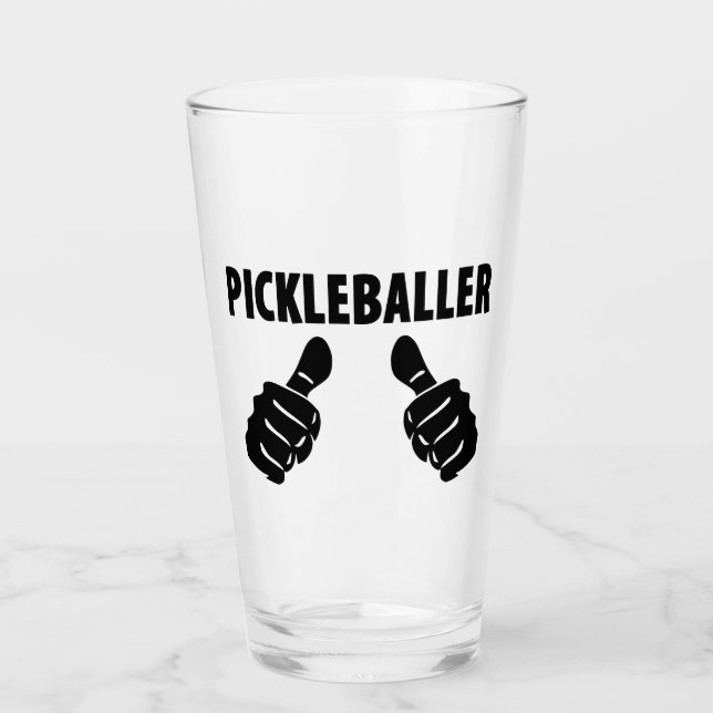 Ich bin Pickleballer Glas (Vorderseite)