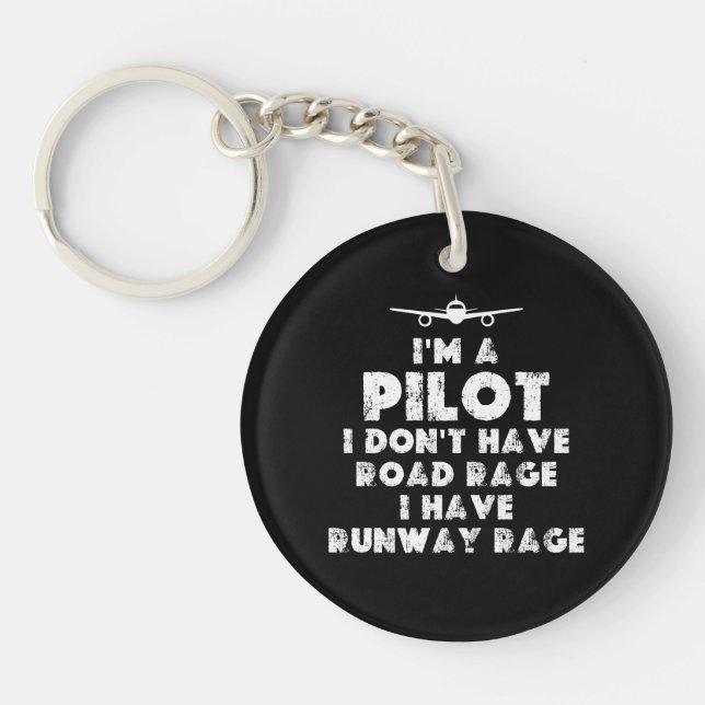 Ich bin Pilot Funny Schlüsselanhänger (Vorderseite)