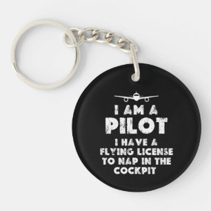 Ich bin Pilot Funny Schlüsselanhänger