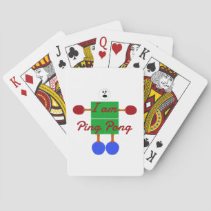 Ich bin Ping Pong Cartoon Spielkarten