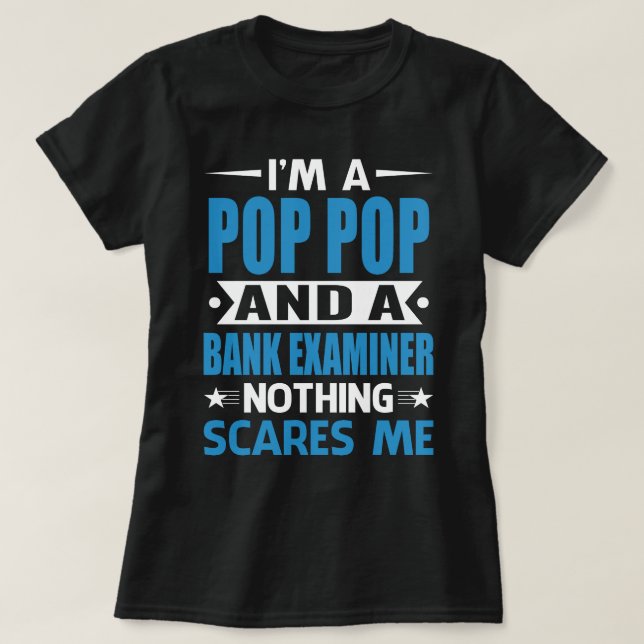 Ich bin POP POP und Bankprüfer Nichts ist wichtig T-Shirt (Design vorne)