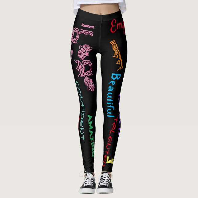 Ich bin - positiv Ich Leggings (Vorderseite)