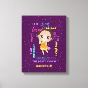 Ich BIN - Positive Black Brown Girl Affirmations Leinwanddruck
