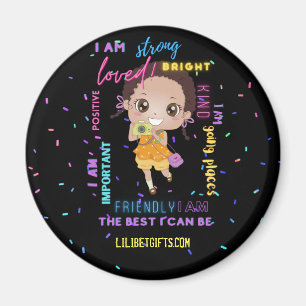 Ich BIN - Positive Black Brown Girl Affirmations Magnet