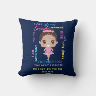 Ich BIN - Positive Girl Affirmations Ballerina Thr Kissen
