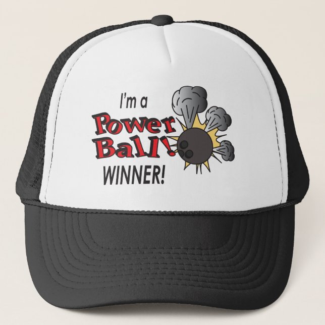Ich bin Powerball-Gewinner | 🎳 Bowling Buttone un Truckerkappe (Vorderseite)
