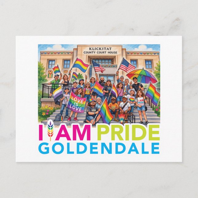 ICH BIN Pride Community  Feiertagspostkarte (Vorderseite)