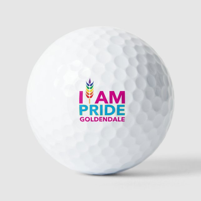 ICH BIN PRIDE Goldendale Golf Balls Golfball (Vorderseite)