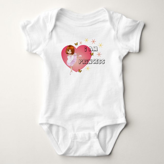 Ich bin Prinzessin Baby Strampler (Vorderseite)