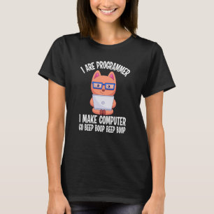 Ich bin Programmierer Cat Engineer Coder Software- T-Shirt