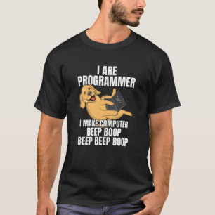 Ich bin Programmierer Computer-Beep Boop IT Dog T-Shirt