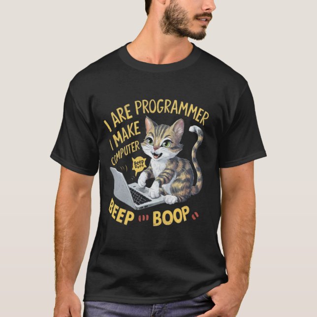 Ich bin Programmierer Ich lasse Computer Piep Piep T-Shirt (Vorderseite)