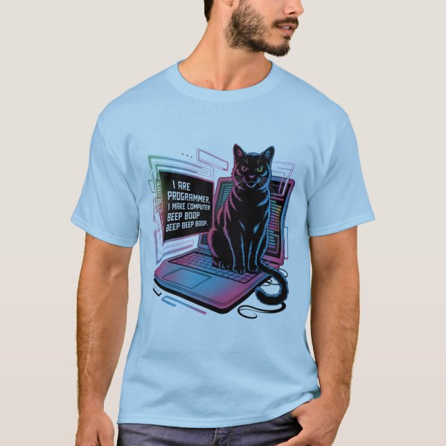 Ich bin Programmierer, ich lasse den Computer BEEP T-Shirt (Vorderseite)