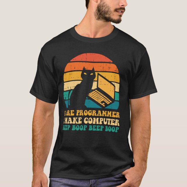 Ich bin Programmierer, lasse Computer Piep Piep ma T-Shirt (Vorderseite)