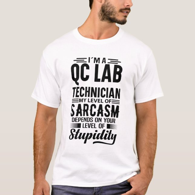 Ich bin QC-Labrador-Techniker T-Shirt (Vorderseite)