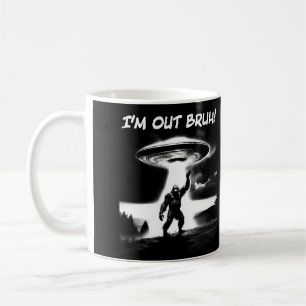 Ich bin raus, Alter! Bigfoot UFO für dunkle Artike Kaffeetasse