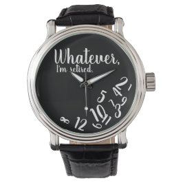 Ich bin remüde lustige Ruhestand Simple Black Armbanduhr