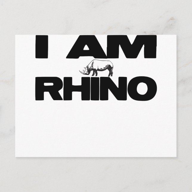 ICH BIN RHINO POSTKARTE (Vorderseite)