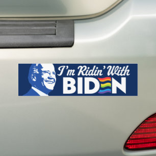 Ich bin Ridin' mit Biden 2024 LGBTQ Autoaufkleber