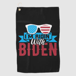 Ich bin Ridin mit Biden Golfhandtuch