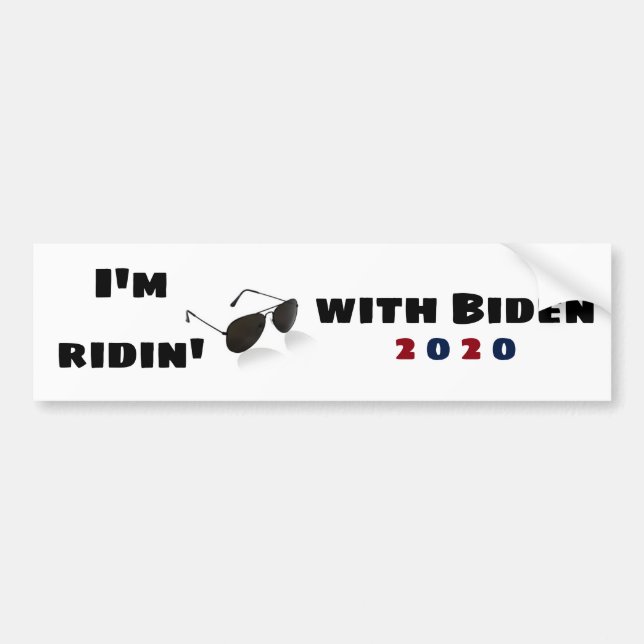 Ich bin Ridin' mit Biden im Jahr 2020 Autoaufkleber (Vorne)