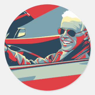 ICH BIN RIDIN MIT BIDEN RUNDER AUFKLEBER