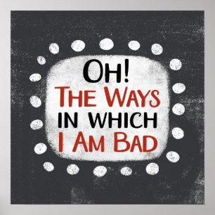 Ich bin schlechte Poster Wall Art