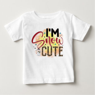 Ich bin Schnee Niedlich Weihnachten Baby T-shirt
